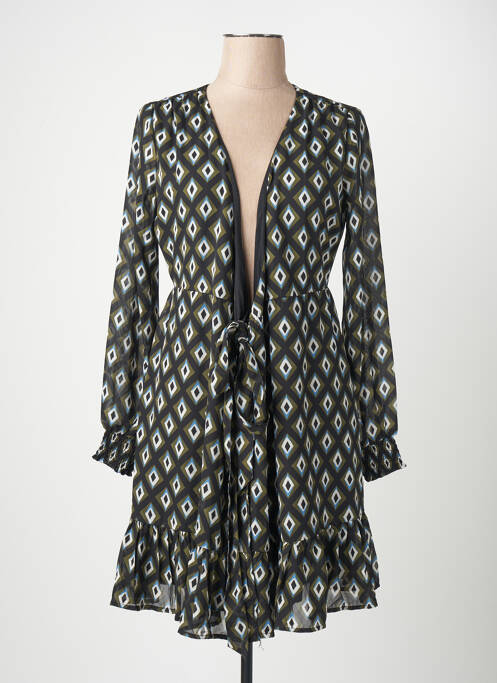 Robe mi-longue manches longues manches longues noir ONLY femme