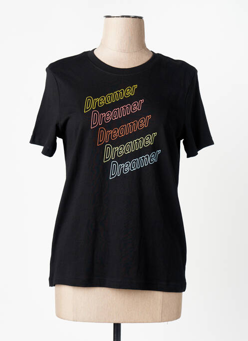 T-shirt col rond manches courtes noir ONLY femme