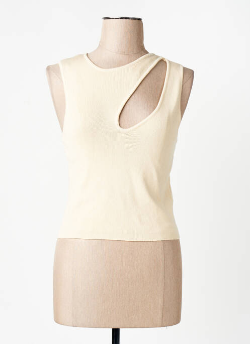 Débardeur col rond sans manche beige ONLY femme