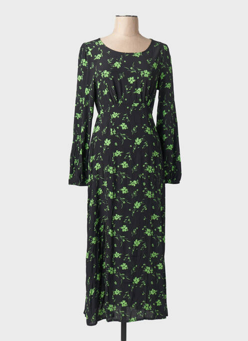 Robe longue col v noir JACQUELINE DE YONG femme