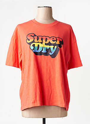 T-shirt orange SUPERDRY femme
