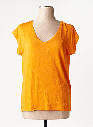 T-shirt orange PIECES femme