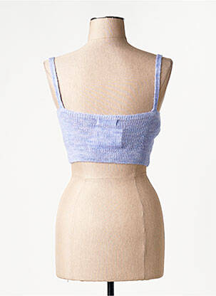Crop top bleu MANGO femme