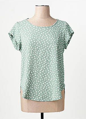 Top manches courtes manches courtes vert ONLY femme