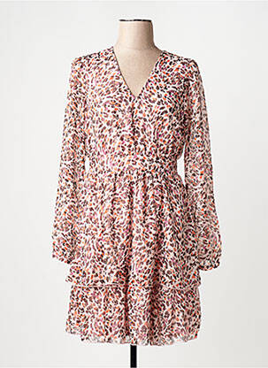 Robe longue col v rose ONLY femme