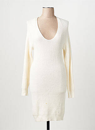 Robe pull beige MANGO femme