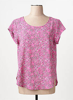Top col rond rose ONLY femme