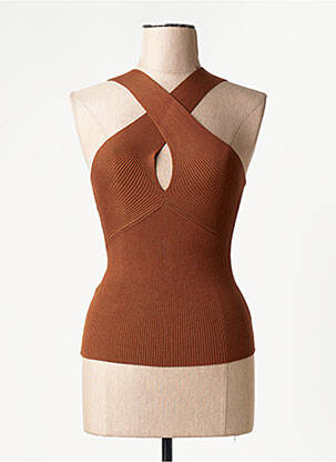 Top marron MANGO femme
