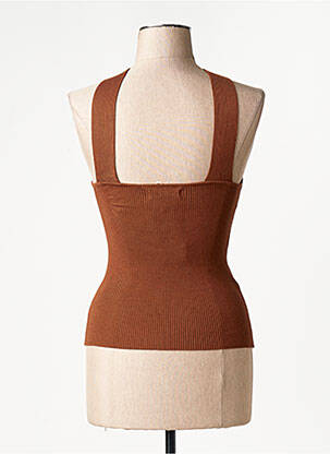Top marron MANGO femme