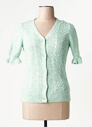 Gilet manches longues vert NAF NAF femme