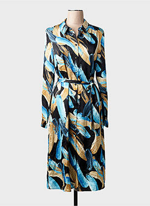 Robe longue manches longues manches longues bleu VILA femme