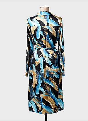 Robe longue manches longues manches longues bleu VILA femme