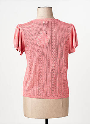 T-shirt col rond rose JACQUELINE DE YONG femme