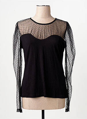 T-shirt noir MORGAN femme