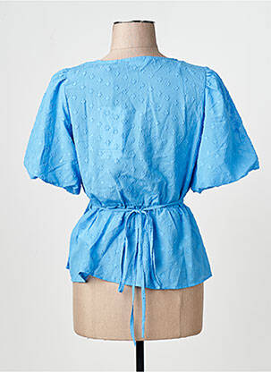 Gilet cache-cœur bleu NAF NAF femme
