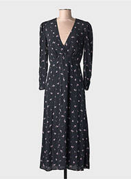 Robe longue noir MANGO femme