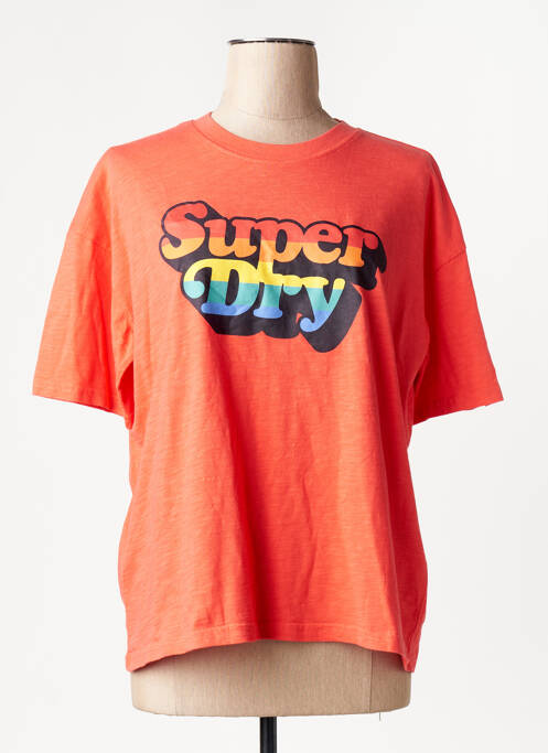 T-shirt orange SUPERDRY femme