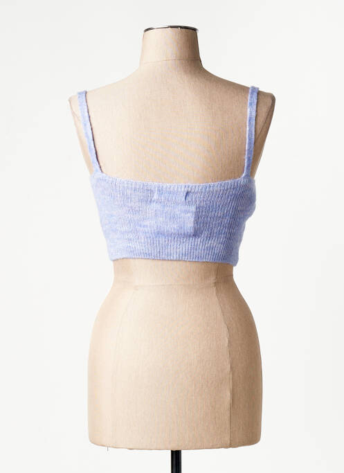 Crop top bleu MANGO femme