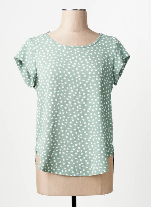 Top manches courtes manches courtes vert ONLY femme
