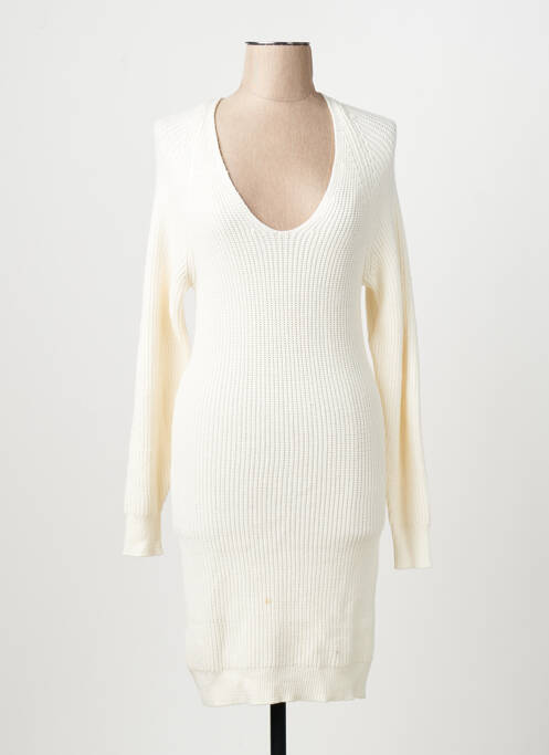 Robe pull beige MANGO femme