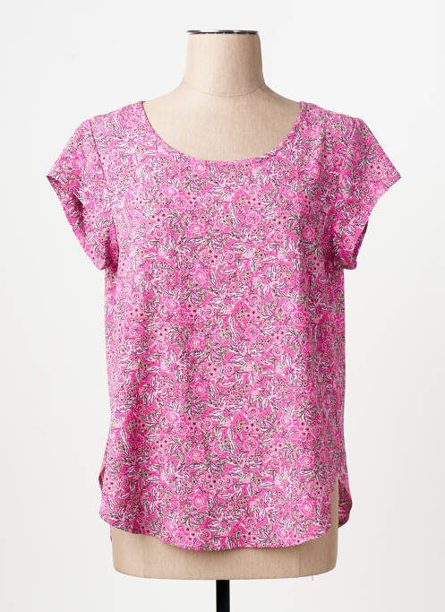 Top col rond rose ONLY femme
