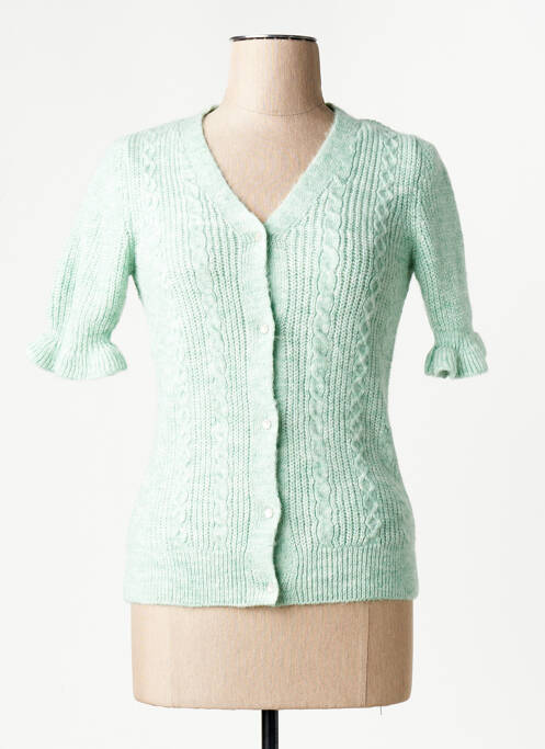 Gilet manches longues vert NAF NAF femme