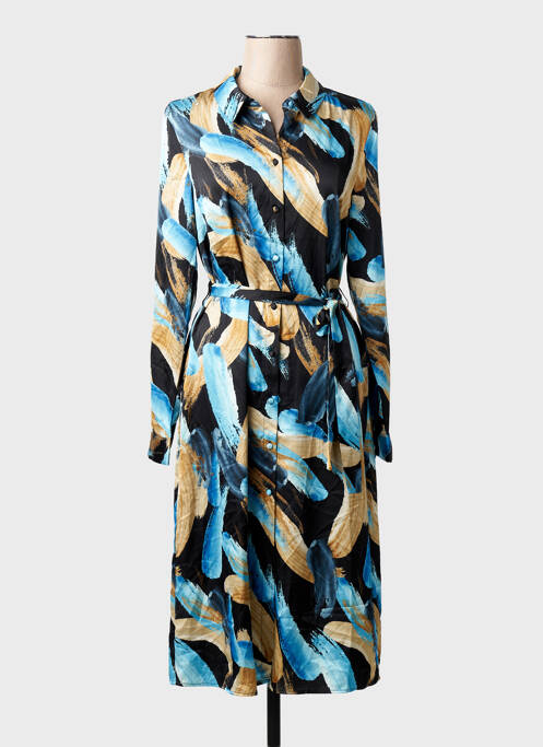 Robe longue manches longues manches longues bleu VILA femme