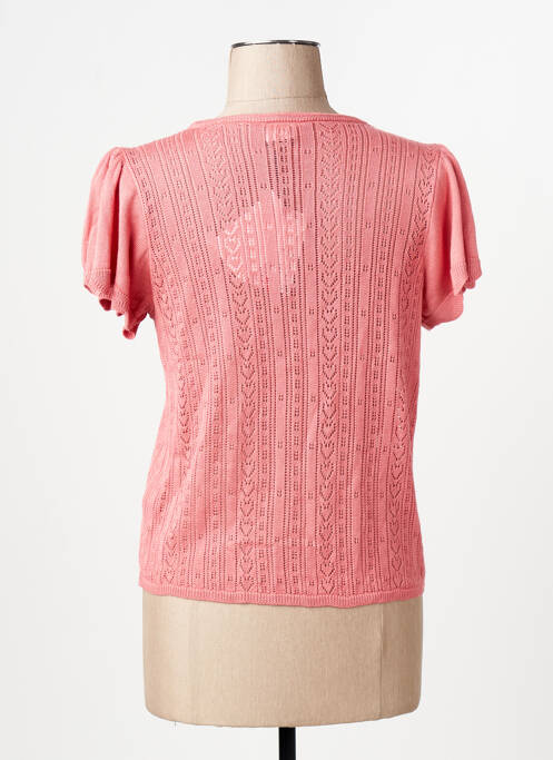 T-shirt col rond rose JACQUELINE DE YONG femme