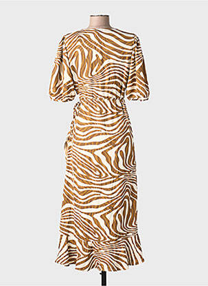 Robe courte manches courtes manches courtes marron ONLY femme