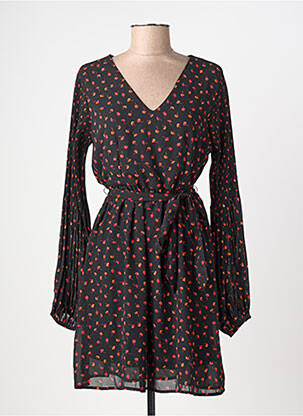 Robe mi-longue col v noir ONLY femme