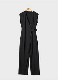 Combi-pantalon noir ASTRID BLACK LABEL femme