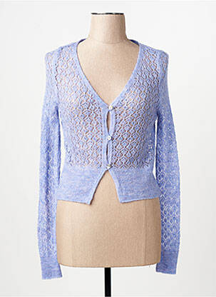 Gilet manches longues bleu MANGO femme