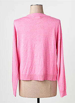Gilet manches longues rose MANGO femme