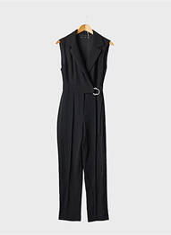Combi-pantalon noir MANGO femme