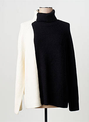 Pull col roulé noir MANGO femme