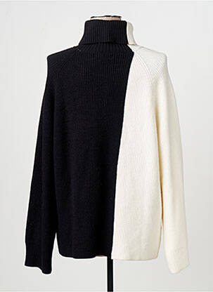 Pull col roulé noir MANGO femme