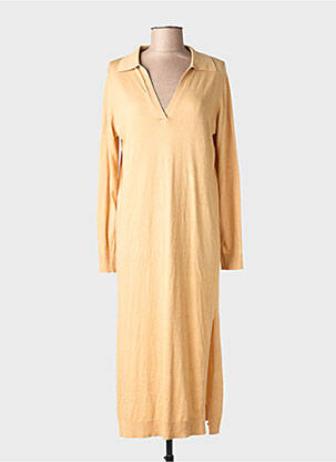 Robe courte jaune MANGO femme