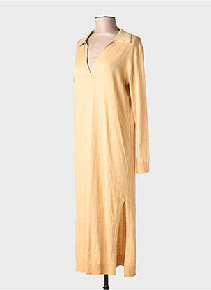Robe courte jaune MANGO femme