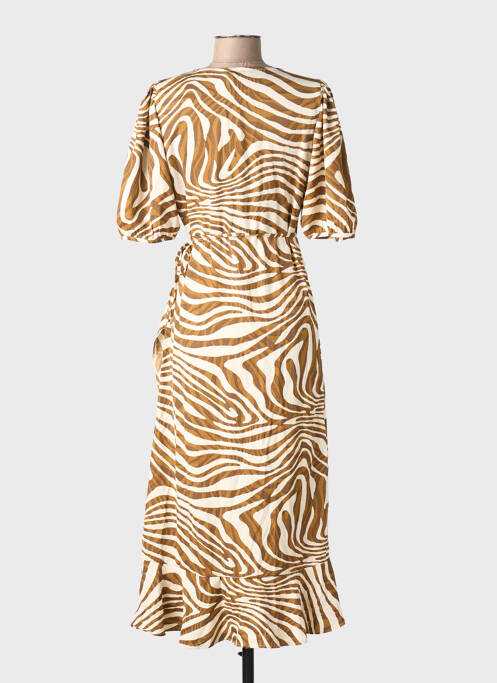 Robe courte manches courtes manches courtes marron ONLY femme