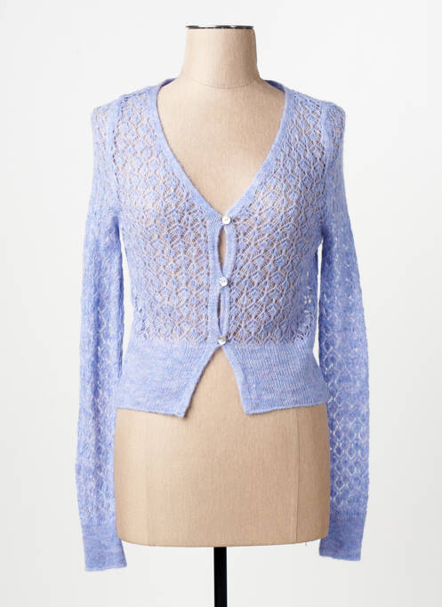 Gilet manches longues bleu MANGO femme