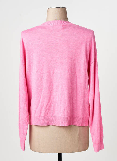 Gilet manches longues rose MANGO femme