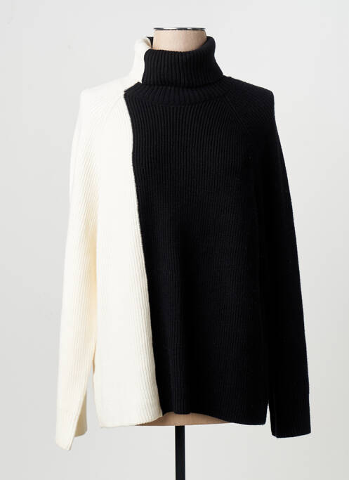 Pull col roulé noir MANGO femme