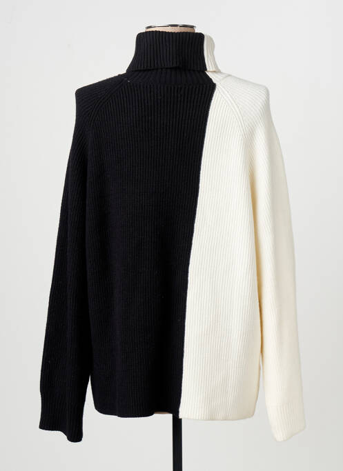 Pull col roulé noir MANGO femme
