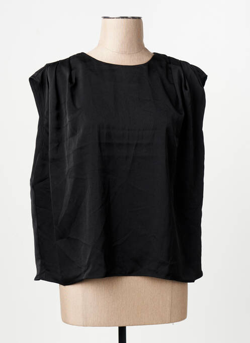 Blouse col rond sans manche noir VILA femme
