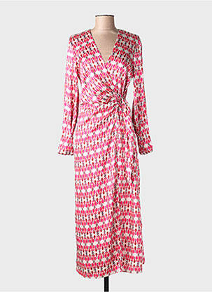 Robe longue rose MANGO femme