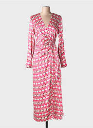Robe longue rose MANGO femme
