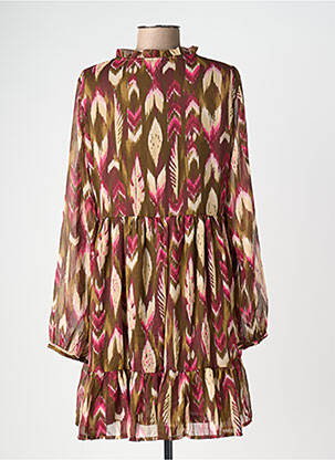 Robe mi-longue marron ONLY femme
