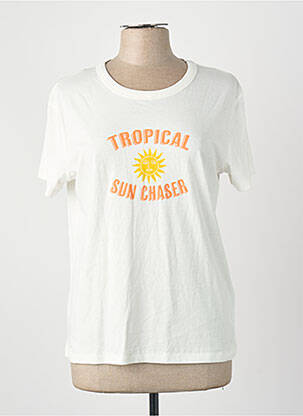 T-shirt coupe droite blanc JACQUELINE DE YONG femme