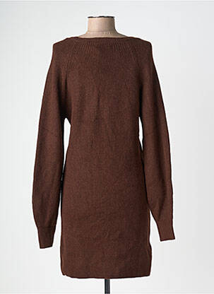 Robe pull marron MANGO femme