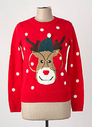 Pull col rond rouge VERO MODA femme